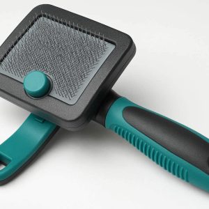 Self Cleaning Slicker Brush For Dogs And Cats To Remove Loose Undercoat And Tangled Fur Easily