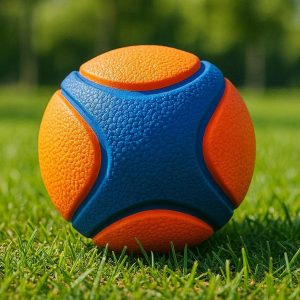 Bouncy Solid Rubber Fetch Ball For Dogs With High Visibility Colors For Outdoor Park Playtime Fun