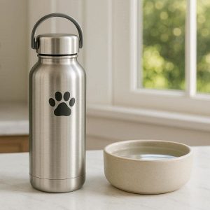 Stainless Steel Insulated Pet Water Bottle For Keeping Water Cold During Hot Summer Adventures Home